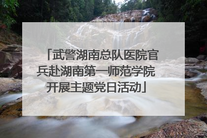 武警湖南总队医院官兵赴湖南第一师范学院开展主题党日活动