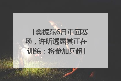 樊振东6月重回赛场，许昕透露其正在训练：将参加乒超