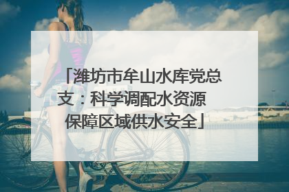 潍坊市牟山水库党总支：科学调配水资源 保障区域供水安全