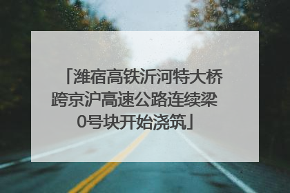 潍宿高铁沂河特大桥跨京沪高速公路连续梁0号块开始浇筑