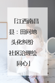 江西南昌县：田间地头化纠纷 社区治理绘同心