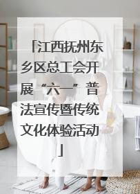 江西抚州东乡区总工会开展“六一”普法宣传暨传统文化体验活动