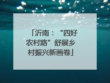 沂南：“四好农村路”舒展乡村振兴新画卷