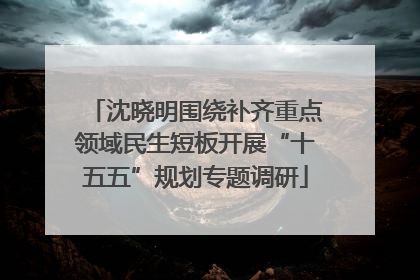 沈晓明围绕补齐重点领域民生短板开展“十五五”规划专题调研