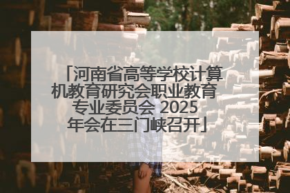 河南省高等学校计算机教育研究会职业教育专业委员会 2025 年会在三门峡召开