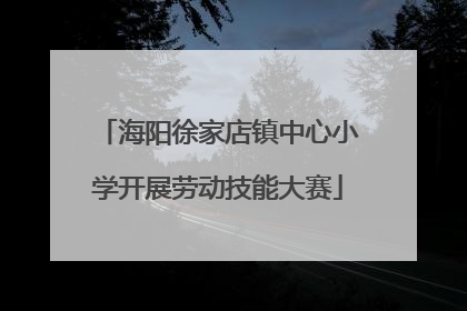 海阳徐家店镇中心小学开展劳动技能大赛