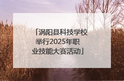 涡阳县科技学校举行2025年职业技能大赛活动
