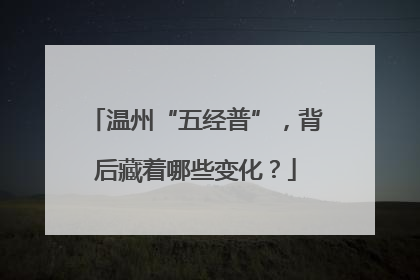 温州“五经普”，背后藏着哪些变化？