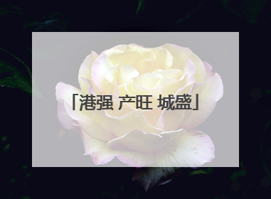 港强 产旺 城盛