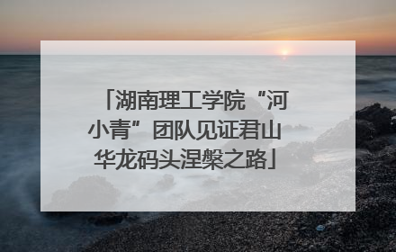 湖南理工学院“河小青”团队见证君山华龙码头涅槃之路