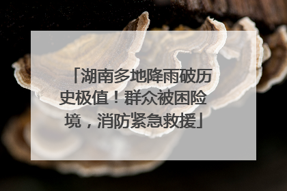 湖南多地降雨破历史极值！群众被困险境，消防紧急救援