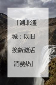 湖北通城：以旧换新激活消费热
