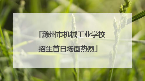 滁州市机械工业学校招生首日场面热烈
