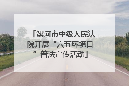 漯河市中级人民法院开展“六五环境日”普法宣传活动