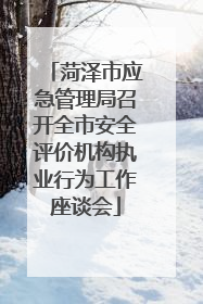 菏泽市应急管理局召开全市安全评价机构执业行为工作座谈会