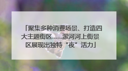 聚集多种消费场景、打造四大主题街区……漯河河上街景区展现出独特“夜”活力