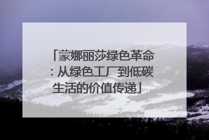 蒙娜丽莎绿色革命：从绿色工厂到低碳生活的价值传递