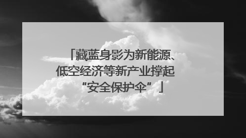 藏蓝身影为新能源、低空经济等新产业撑起“安全保护伞”