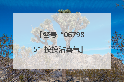 警号“067985”摸摸沾喜气
