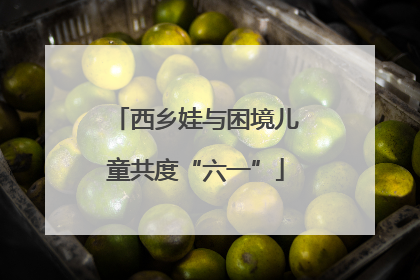 西乡娃与困境儿童共度“六一”