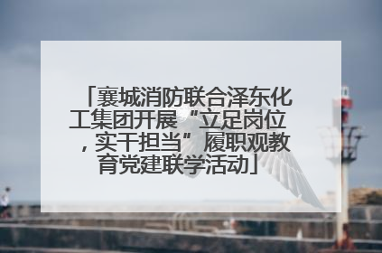 襄城消防联合泽东化工集团开展“立足岗位，实干担当”履职观教育党建联学活动