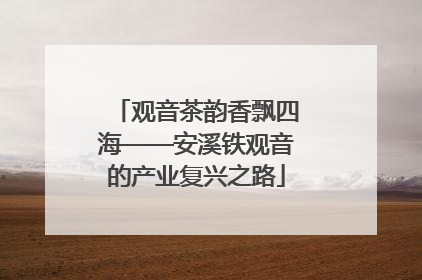 观音茶韵香飘四海——安溪铁观音的产业复兴之路