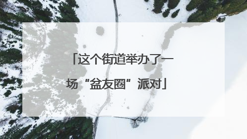 这个街道举办了一场“盆友圈”派对