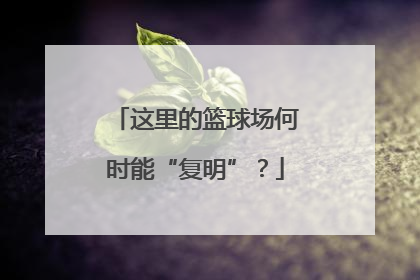 这里的篮球场何时能“复明”？