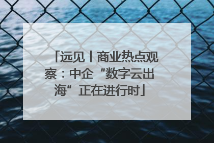 远见丨商业热点观察：中企“数字云出海”正在进行时