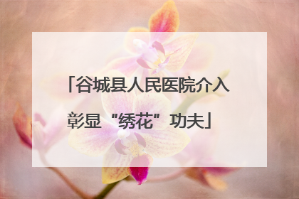 谷城县人民医院介入彰显“绣花”功夫