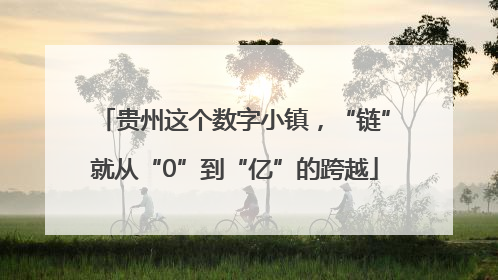 贵州这个数字小镇，“链”就从“0”到“亿”的跨越