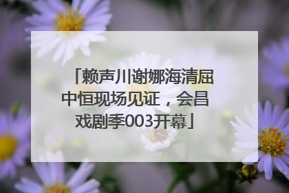 赖声川谢娜海清屈中恒现场见证，会昌戏剧季003开幕