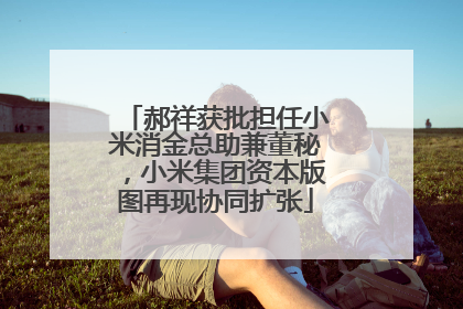 郝祥获批担任小米消金总助兼董秘，小米集团资本版图再现协同扩张