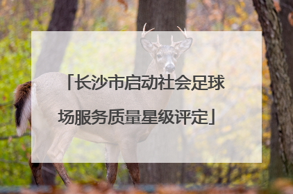长沙市启动社会足球场服务质量星级评定