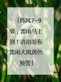 阵风7~9级，雷雨马上到！济南发布雷雨大风黄色预警