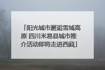 阳光城市邂逅雪域高原 四川米易县城市推介活动即将走进西藏