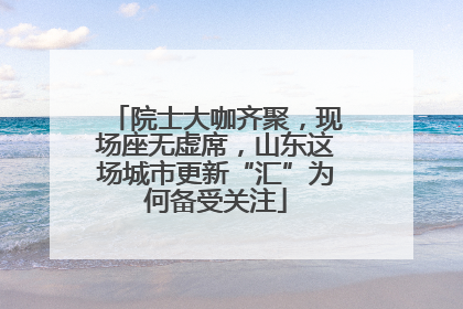 院士大咖齐聚，现场座无虚席，山东这场城市更新“汇”为何备受关注