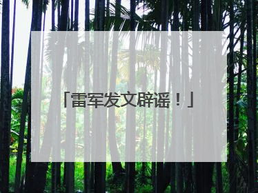 雷军发文辟谣！