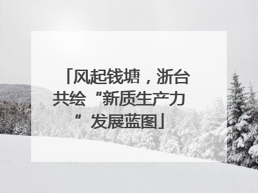 风起钱塘，浙台共绘“新质生产力”发展蓝图