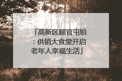 高新区顾官屯镇：供销大食堂开启老年人幸福生活