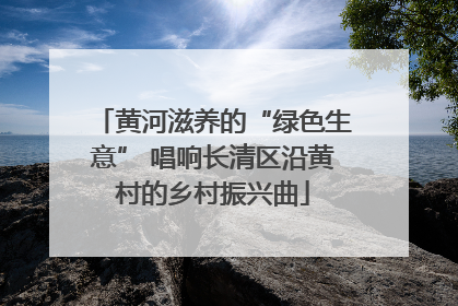 黄河滋养的“绿色生意” 唱响长清区沿黄村的乡村振兴曲