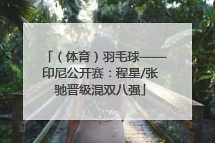 （体育）羽毛球——印尼公开赛：程星/张驰晋级混双八强