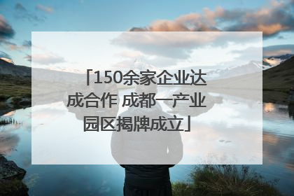 150余家企业达成合作 成都一产业园区揭牌成立