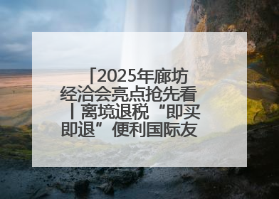 2025年廊坊经洽会亮点抢先看丨离境退税“即买即退”便利国际友人“买买买”