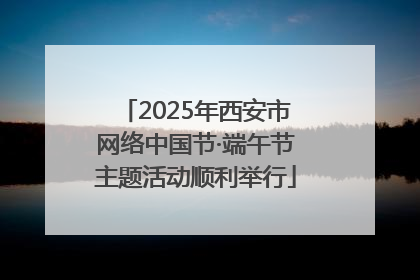 2025年西安市网络中国节·端午节主题活动顺利举行
