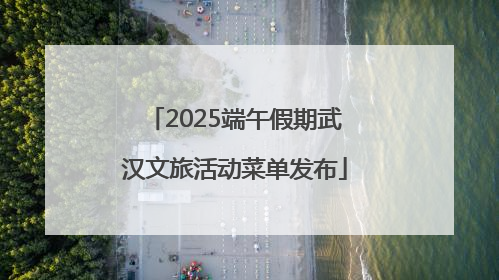 2025端午假期武汉文旅活动菜单发布