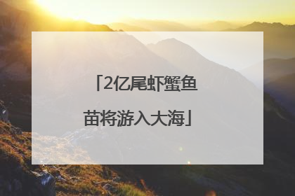 2亿尾虾蟹鱼苗将游入大海