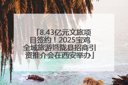 8.43亿元文旅项目签约！2025宝鸡全域旅游暨陇县招商引资推介会在西安举办