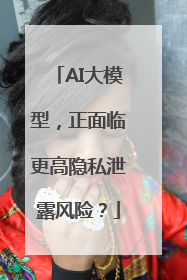 AI大模型，正面临更高隐私泄露风险？